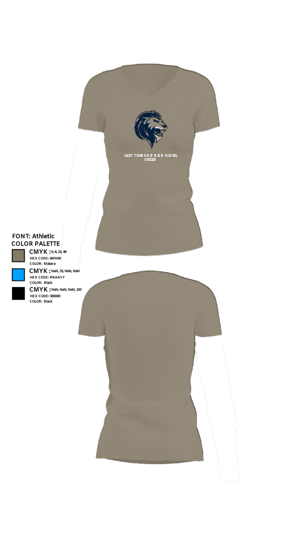 Womens Short Sleeve Vneck Shirt, Lacey Township High School Soccer, Men's Soccer, Teamtime, Team time, sublimation, custom sports apparel, team uniforms, spirit wear, spiritwear, sports uniforms, custom shirts, team store, custom team store, fundraiser sports, apparel fundraiser