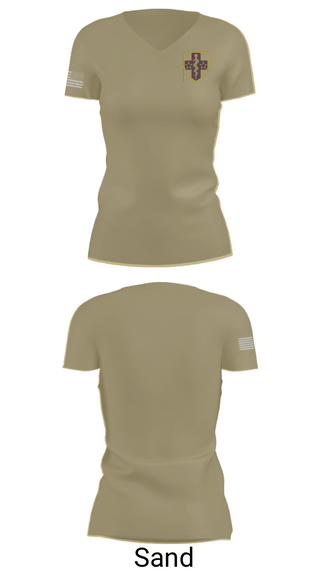 Women's Short Sleeve Vneck Shirt, 7454 MORU, Army, Teamtime, Team time, sublimation, custom sports apparel, team uniforms, spirit wear, spiritwear, sports uniforms, custom shirts, team store, custom team store, fundraiser sports, apparel fundraiser