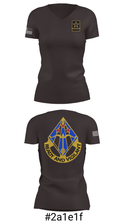 Air defense 55957656 Women's Short Sleeve V-neck Shirt - 5