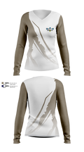 Barrie North Winter Tennis 29940285 Women's Long Sleeve V-neck Shirt - 25
