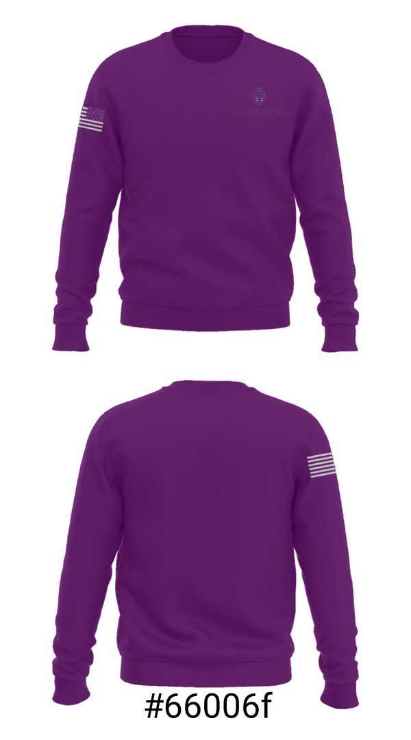 Crew Neck Sweatshirt, Christ The King Catholic School, Spirit Store, Teamtime, Team time, sublimation, custom sports apparel, team uniforms, spirit wear, spiritwear, sports uniforms, custom shirts, team store, custom team store, fundraiser sports, apparel fundraiser