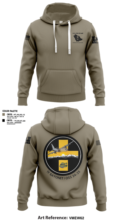 B Co 766 EN BeB 1st Platoon Armored Turtles Hoodie - 1