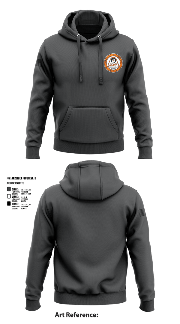 Hoodie, Harris/Galveston County REACT, , Teamtime, Team time, sublimation, custom sports apparel, team uniforms, spirit wear, spiritwear, sports uniforms, custom shirts, team store, custom team store, fundraiser sports, apparel fundraiser