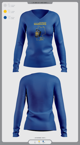 Womens Long Sleeve Vneck Shirt 1, Wiesbaden warriors, Wrestling, Teamtime, Team time, sublimation, custom sports apparel, team uniforms, spirit wear, spiritwear, sports uniforms, custom shirts, team store, custom team store, fundraiser sports, apparel fundraiser