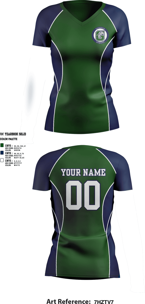 Women's Short Sleeve Vneck Shirt, The Gunston School Volleyball, Women's Volleyball, Teamtime, Team time, sublimation, custom sports apparel, team uniforms, spirit wear, spiritwear, sports uniforms, custom shirts, team store, custom team store, fundraiser sports, apparel fundraiser