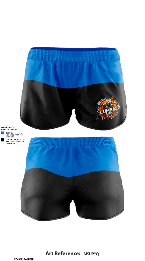 Womens Shorts, Cumbiasur, , Teamtime, Team time, sublimation, custom sports apparel, team uniforms, spirit wear, spiritwear, sports uniforms, custom shirts, team store, custom team store, fundraiser sports, apparel fundraiser