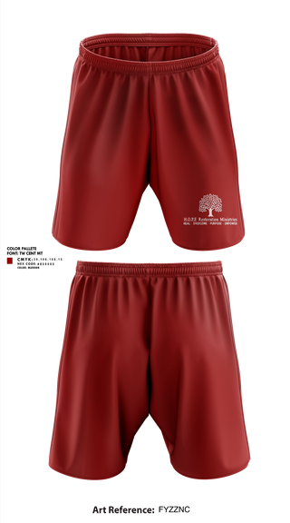 Athletic Shorts With Pockets, Hope Restoration Ministries, , Teamtime, Team time, sublimation, custom sports apparel, team uniforms, spirit wear, spiritwear, sports uniforms, custom shirts, team store, custom team store, fundraiser sports, apparel fundraiser
