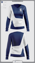 Ringgold High School Cheer 51268612 Women's Long Sleeve V-neck Shirt - 37