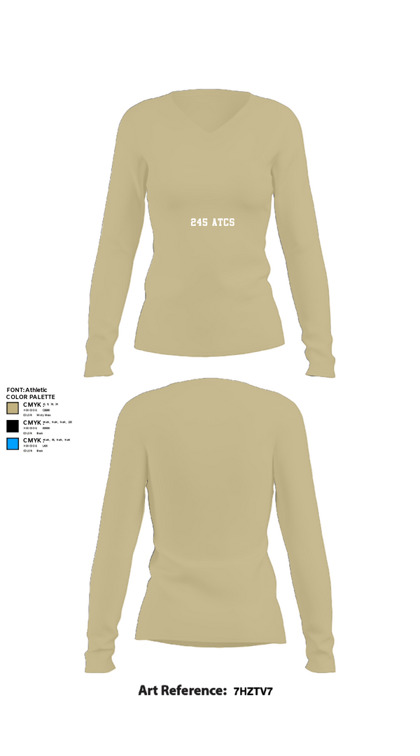 Womens Long Sleeve Vneck Shirt, 245 ATCS, Air Force, Teamtime, Team time, sublimation, custom sports apparel, team uniforms, spirit wear, spiritwear, sports uniforms, custom shirts, team store, custom team store, fundraiser sports, apparel fundraiser