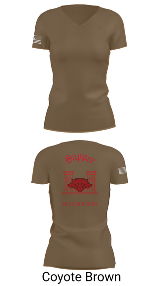 Womens Short Sleeve Vneck Shirt, 811th EN CO, , Teamtime, Team time, sublimation, custom sports apparel, team uniforms, spirit wear, spiritwear, sports uniforms, custom shirts, team store, custom team store, fundraiser sports, apparel fundraiser