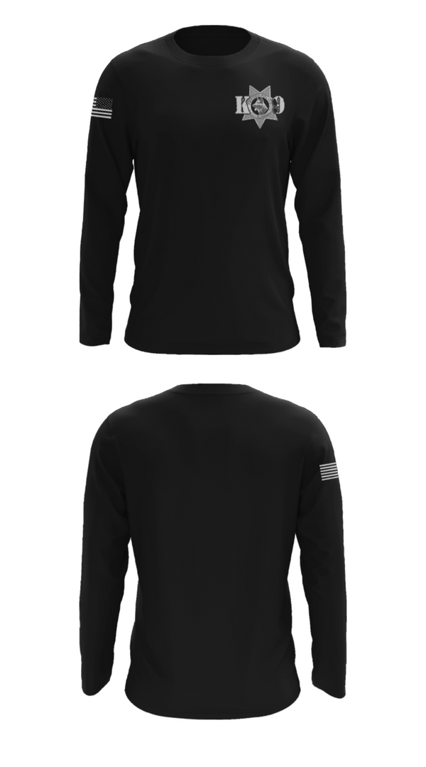 Long Sleeve Performance Shirt, Fresno Police Department K9 Unit, Police, Teamtime, Team time, sublimation, custom sports apparel, team uniforms, spirit wear, spiritwear, sports uniforms, custom shirts, team store, custom team store, fundraiser sports, apparel fundraiser