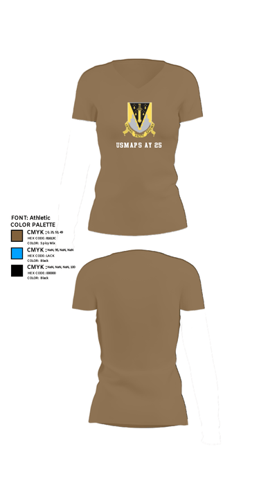 USMAPS AY 25 34180686 Women's Short Sleeve V-neck Shirt - 4