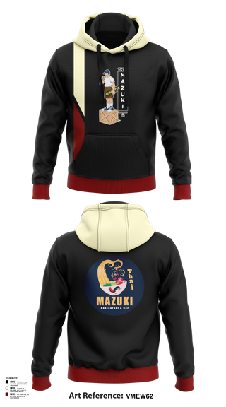 Hoodie, Thai Mazuki, , Teamtime, Team time, sublimation, custom sports apparel, team uniforms, spirit wear, spiritwear, sports uniforms, custom shirts, team store, custom team store, fundraiser sports, apparel fundraiser