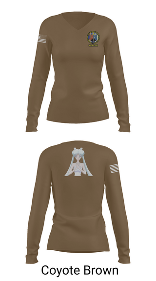 Womens Long Sleeve Vneck Shirt, MARDET Fort Leonard Wood Basic Military Police School House (FLW) INIWIC, , Teamtime, Team time, sublimation, custom sports apparel, team uniforms, spirit wear, spiritwear, sports uniforms, custom shirts, team store, custom team store, fundraiser sports, apparel fundraiser