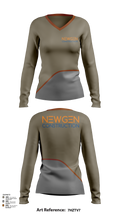 Newgen Constrction 18820013 Women's Long Sleeve V-neck Shirt - 116