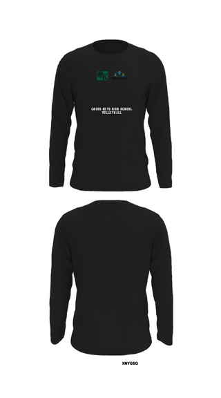 Long Sleeve Performance Shirt, Cross Keys High School Volleyball, Women's Volleyball, Teamtime, Team time, sublimation, custom sports apparel, team uniforms, spirit wear, spiritwear, sports uniforms, custom shirts, team store, custom team store, fundraiser sports, apparel fundraiser