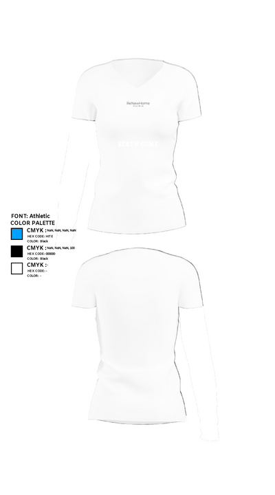 RenewHome 73330412 Women's Short Sleeve V-neck Shirt - 18