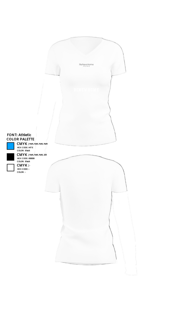Womens Short Sleeve Vneck Shirt, RenewHome, , Teamtime, Team time, sublimation, custom sports apparel, team uniforms, spirit wear, spiritwear, sports uniforms, custom shirts, team store, custom team store, fundraiser sports, apparel fundraiser