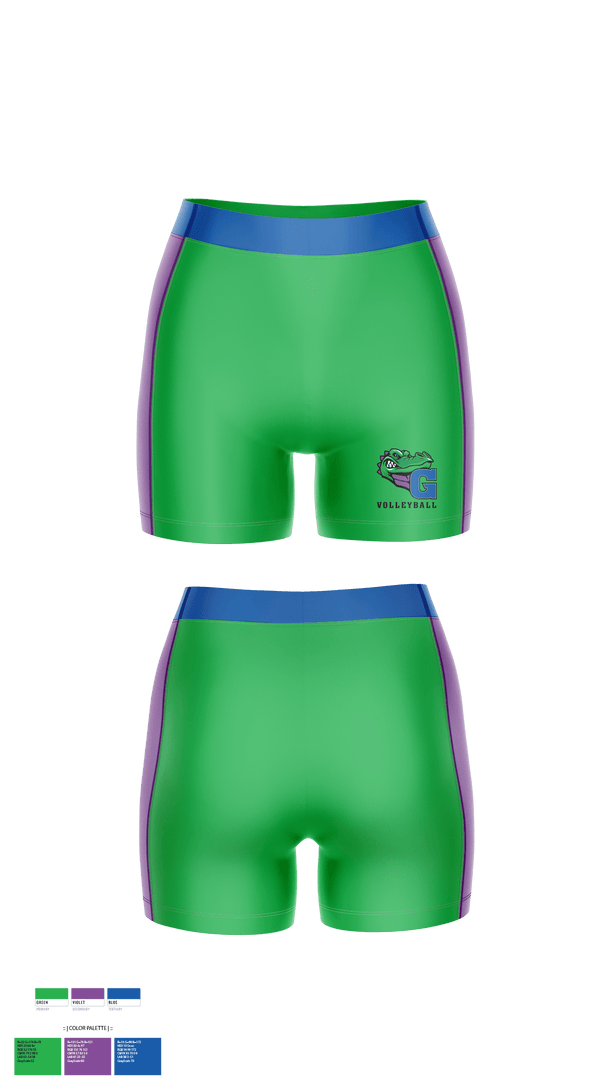 Women's Compression Shorts, James N Gamble Montessori Junior High School Volleyball, Women's Volleyball, Teamtime, Team time, sublimation, custom sports apparel, team uniforms, spirit wear, spiritwear, sports uniforms, custom shirts, team store, custom team store, fundraiser sports, apparel fundraiser