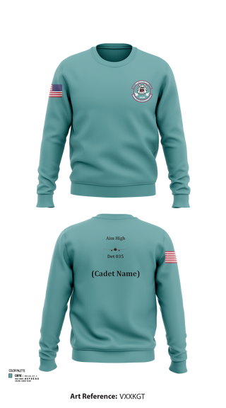 Crew Neck Sweatshirt, Detachment 035, Air Force, Teamtime, Team time, sublimation, custom sports apparel, team uniforms, spirit wear, spiritwear, sports uniforms, custom shirts, team store, custom team store, fundraiser sports, apparel fundraiser