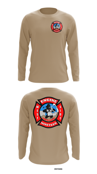 Long Sleeve Performance Shirt, Station 19, Fire Department, Teamtime, Team time, sublimation, custom sports apparel, team uniforms, spirit wear, spiritwear, sports uniforms, custom shirts, team store, custom team store, fundraiser sports, apparel fundraiser