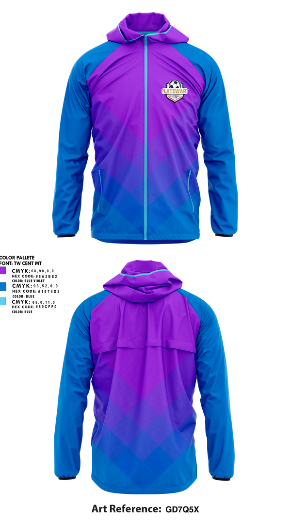Windbreaker, Team Platzwart, Men's Soccer, Teamtime, Team time, sublimation, custom sports apparel, team uniforms, spirit wear, spiritwear, sports uniforms, custom shirts, team store, custom team store, fundraiser sports, apparel fundraiser