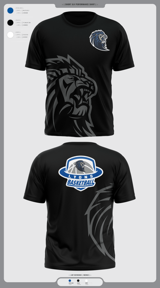 Short Sleeve Performance Shirt, Lyons Middle School Basketball, Men's Basketball, Teamtime, Team time, sublimation, custom sports apparel, team uniforms, spirit wear, spiritwear, sports uniforms, custom shirts, team store, custom team store, fundraiser sports, apparel fundraiser