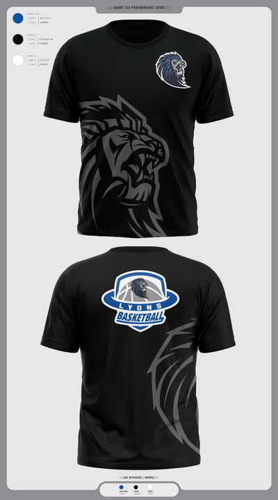 Lyons Middle School Basketball 91103504 Short Sleeve Performance Shirt - 2