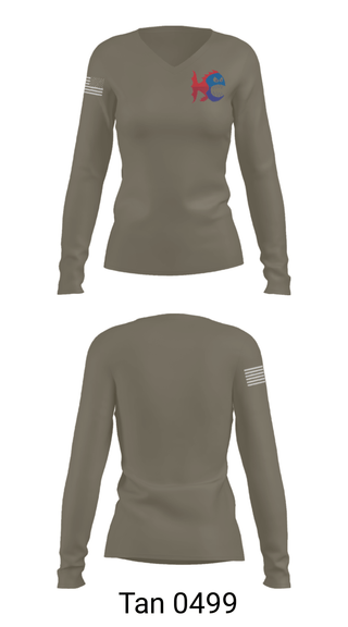 Women's Long Sleeve Vneck Shirt, Killer Guppies, Wrestling, Teamtime, Team time, sublimation, custom sports apparel, team uniforms, spirit wear, spiritwear, sports uniforms, custom shirts, team store, custom team store, fundraiser sports, apparel fundraiser