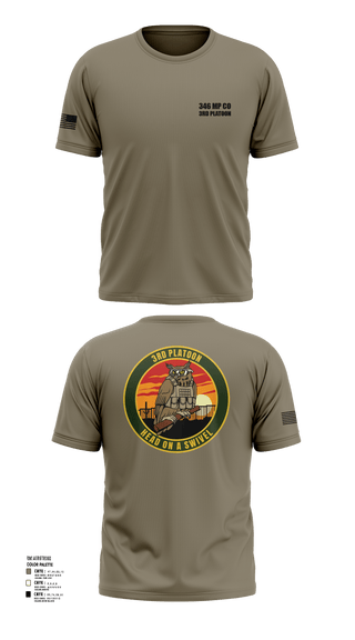 Old School Cotton Feel Shirt, 346 MP CO 3rd Platoon, Army, Teamtime, Team time, sublimation, custom sports apparel, team uniforms, spirit wear, spiritwear, sports uniforms, custom shirts, team store, custom team store, fundraiser sports, apparel fundraiser