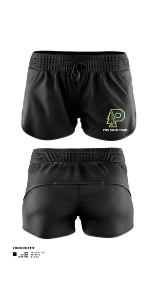 Womens Shorts, Paradise High School Bobcats, Swimming, Teamtime, Team time, sublimation, custom sports apparel, team uniforms, spirit wear, spiritwear, sports uniforms, custom shirts, team store, custom team store, fundraiser sports, apparel fundraiser