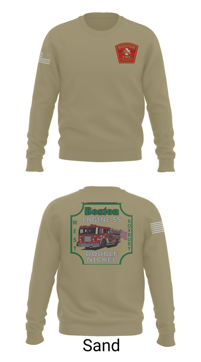 Boston Fire Department Engine 55 92329378 Crew Neck Sweatshirt - 85