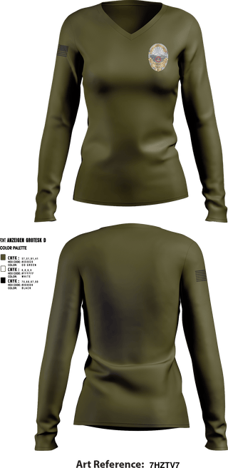 Women's Long Sleeve Vneck Shirt, Monument Police Department, Police, Teamtime, Team time, sublimation, custom sports apparel, team uniforms, spirit wear, spiritwear, sports uniforms, custom shirts, team store, custom team store, fundraiser sports, apparel fundraiser