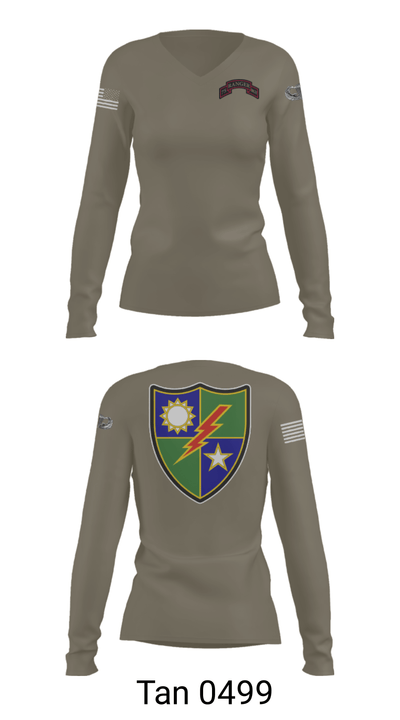 75th Ranger Regiment 53638422 Women's Long Sleeve V-neck Shirt - 77