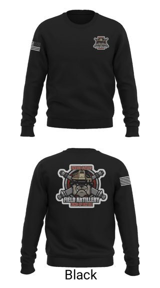 Crew Neck Sweatshirt, Bravo Battery, Army, Teamtime, Team time, sublimation, custom sports apparel, team uniforms, spirit wear, spiritwear, sports uniforms, custom shirts, team store, custom team store, fundraiser sports, apparel fundraiser
