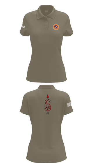 Women's Short Sleeve Performance Polo, 98th Expeditionary Signal Battalion, Army, Teamtime, Team time, sublimation, custom sports apparel, team uniforms, spirit wear, spiritwear, sports uniforms, custom shirts, team store, custom team store, fundraiser sports, apparel fundraiser