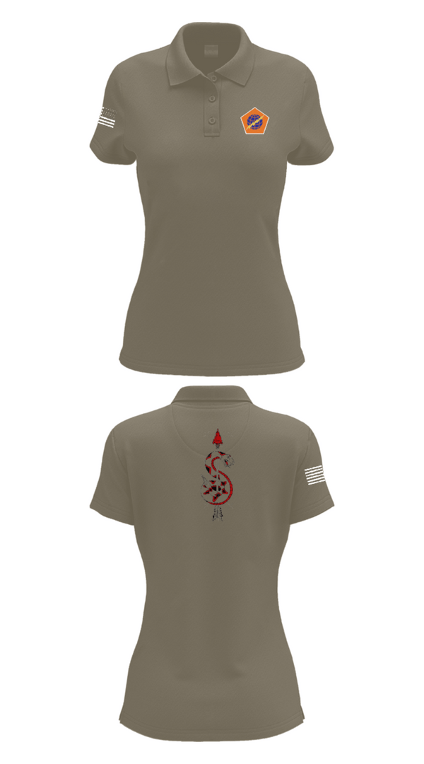 Women's Short Sleeve Performance Polo, 98th Expeditionary Signal Battalion, Army, Teamtime, Team time, sublimation, custom sports apparel, team uniforms, spirit wear, spiritwear, sports uniforms, custom shirts, team store, custom team store, fundraiser sports, apparel fundraiser