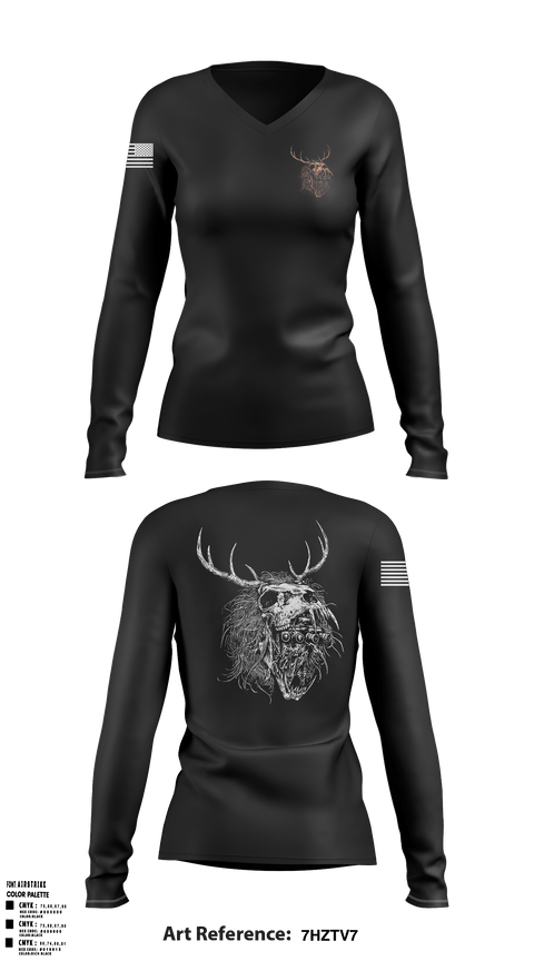 Women's Long Sleeve Vneck Shirt, 1-1871-187 ABU, Army, Teamtime, Team time, sublimation, custom sports apparel, team uniforms, spirit wear, spiritwear, sports uniforms, custom shirts, team store, custom team store, fundraiser sports, apparel fundraiser