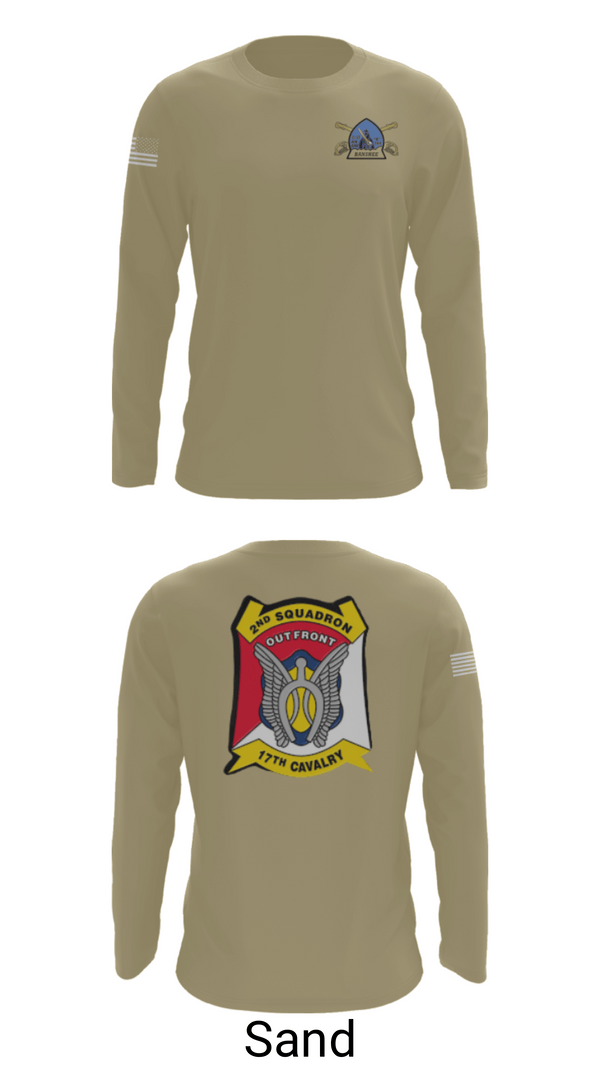 Long Sleeve Performance Shirt, B Troop 2-17 Cav REGT, , Teamtime, Team time, sublimation, custom sports apparel, team uniforms, spirit wear, spiritwear, sports uniforms, custom shirts, team store, custom team store, fundraiser sports, apparel fundraiser