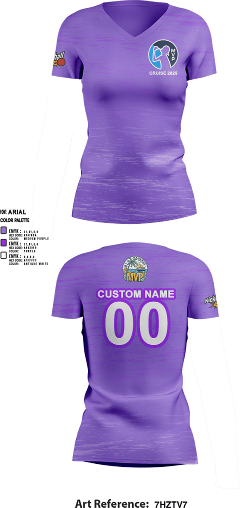 Womens Short Sleeve Vneck Shirt, MVP Cruise 2025, Spirit Store, Teamtime, Team time, sublimation, custom sports apparel, team uniforms, spirit wear, spiritwear, sports uniforms, custom shirts, team store, custom team store, fundraiser sports, apparel fundraiser