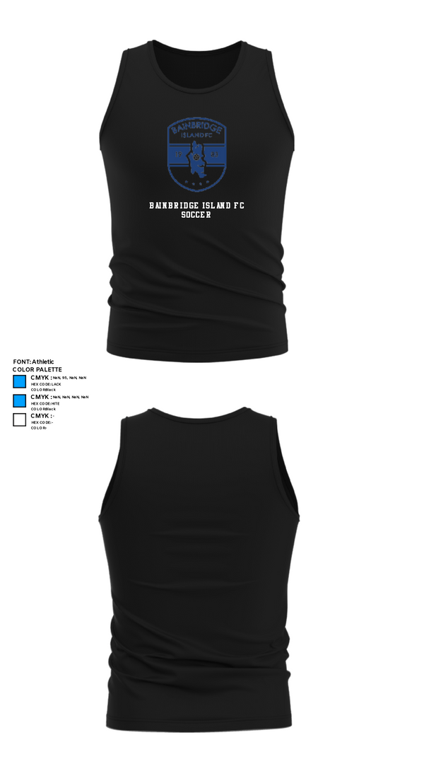 Tank Top, Bainbridge Island FC Soccer, Men's Soccer, Teamtime, Team time, sublimation, custom sports apparel, team uniforms, spirit wear, spiritwear, sports uniforms, custom shirts, team store, custom team store, fundraiser sports, apparel fundraiser