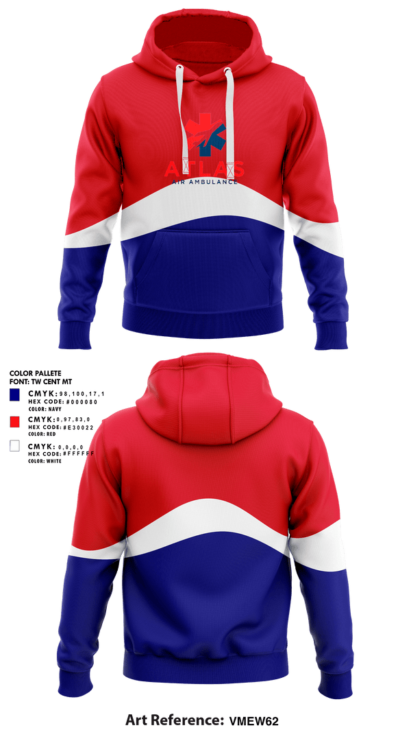 Hoodie, Atlas Air Ambulance, , Teamtime, Team time, sublimation, custom sports apparel, team uniforms, spirit wear, spiritwear, sports uniforms, custom shirts, team store, custom team store, fundraiser sports, apparel fundraiser