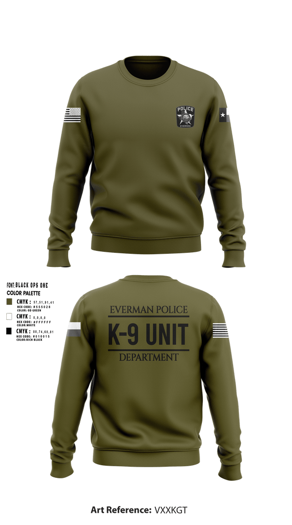 Crew Neck Sweatshirt, K9-Unit, Police, Teamtime, Team time, sublimation, custom sports apparel, team uniforms, spirit wear, spiritwear, sports uniforms, custom shirts, team store, custom team store, fundraiser sports, apparel fundraiser