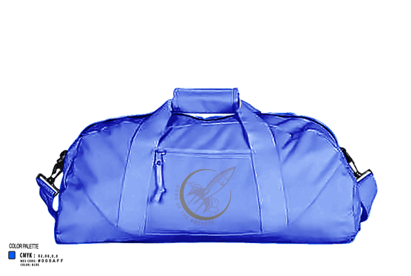 Duffle Bag, Rocky Mountain Middle School Football, Football, Teamtime, Team time, sublimation, custom sports apparel, team uniforms, spirit wear, spiritwear, sports uniforms, custom shirts, team store, custom team store, fundraiser sports, apparel fundraiser