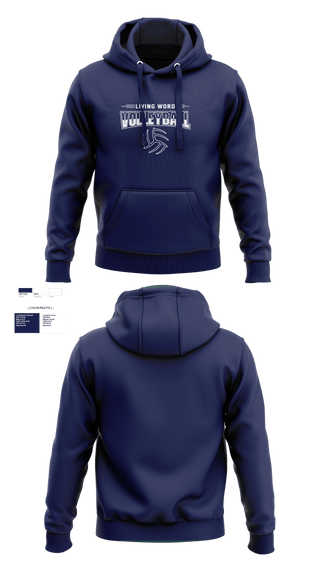 Hoodie, Living Word Academy Volleyball, Women's Volleyball, Teamtime, Team time, sublimation, custom sports apparel, team uniforms, spirit wear, spiritwear, sports uniforms, custom shirts, team store, custom team store, fundraiser sports, apparel fundraiser