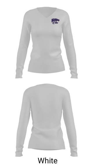 Womens Long Sleeve Vneck Shirt, Mount Calm High School Football, Football, Teamtime, Team time, sublimation, custom sports apparel, team uniforms, spirit wear, spiritwear, sports uniforms, custom shirts, team store, custom team store, fundraiser sports, apparel fundraiser