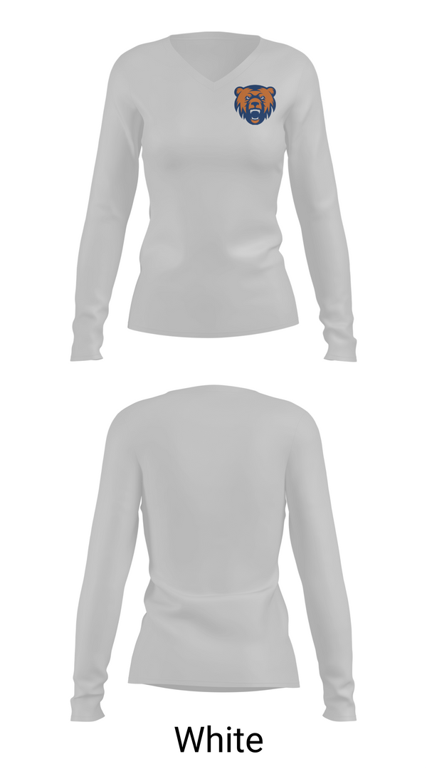 Womens Long Sleeve Vneck Shirt, North Point Grizzlies, Golf, Teamtime, Team time, sublimation, custom sports apparel, team uniforms, spirit wear, spiritwear, sports uniforms, custom shirts, team store, custom team store, fundraiser sports, apparel fundraiser