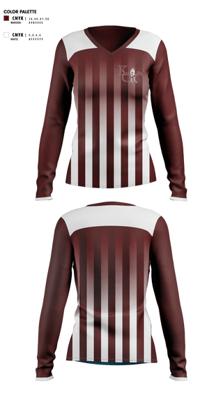 Womens Long Sleeve Vneck Shirt 1, Kalamazoo Central High School Bowling, Bowling, Teamtime, Team time, sublimation, custom sports apparel, team uniforms, spirit wear, spiritwear, sports uniforms, custom shirts, team store, custom team store, fundraiser sports, apparel fundraiser