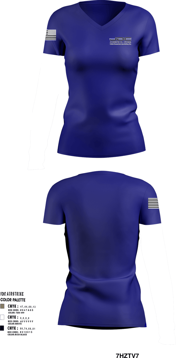 Womens Short Sleeve Vneck Shirt, JDC PBA, Police, Teamtime, Team time, sublimation, custom sports apparel, team uniforms, spirit wear, spiritwear, sports uniforms, custom shirts, team store, custom team store, fundraiser sports, apparel fundraiser