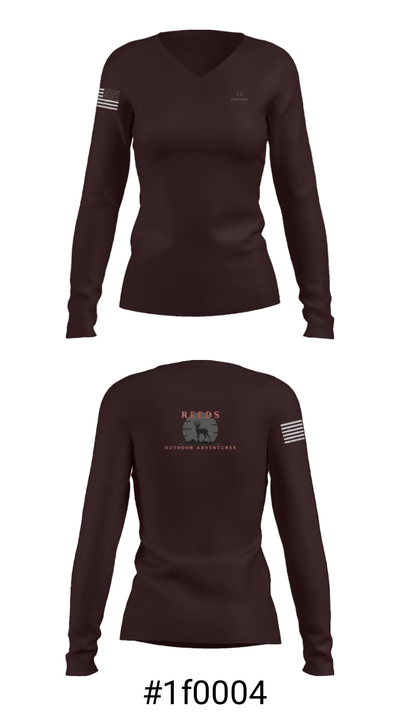 Reeds Outdoor Adventures 770238 Women's Long Sleeve V-neck Shirt - 20